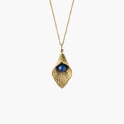 Calla Lily Necklace - Swarovski Pearl (Royal Blue) image