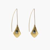 Calla Lily Earrings - Swarovski Pearl (Tahitian Grey) image