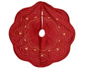 Embroidered Faux Velvet Christmas Tree Skirt (100cm) image