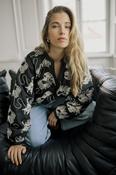 Kaffe Vinie Blouse - 8 / Black Chalk Embroidery image