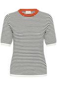 Kaffe Lizza Stripe Jumper - XS / Chalk Black Tigerlilly image