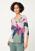 Olsen Block Print Top - 16 / Fuschia