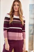 Sunday Stripe Jumper - L / Pink/Burgundy image