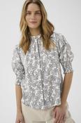 Part Two Almeras Shirt - 10 / Dark Navy Leaf Print image