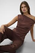 Soaked Eirlys Dalida Top - S / Brown Stone image