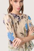 Soaked Anaya Olympia Blouse - L / Oatmeal Large Floral image