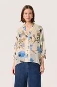 Soaked Anaya Amily Blouse - S / Oatmeal Large Floral image