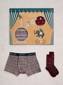 White Stuff Boxers &amp; Socks Gift set - XL / Dark Green
