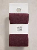 White Stuff Sienna Sparkle Tights - S / Dark Plum