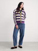 Seasalt Pinwell Cardigan - 18 / Bright Shape Dark Violet Mix