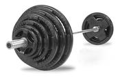 150Kg Trigrip Olympic Plates (Rubber Coated)   7ft Olympic Bar image
