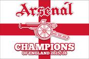 Arsenal Champions of England 2025/26 Flag