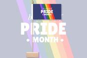 Be Yourself Pride Month Table Flag, Pin &amp; Base