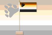 Bear Pride Table Flag, Pin &amp; Base