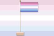 Bigender Pride Table Flag &amp; Pin image
