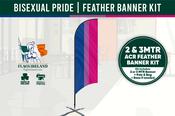 Bisexual Pride - Feather Banner Kit (2mtr &amp; 3mtr)