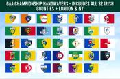 GAA Championship Handwavers - Includes all 32 Irish Counties + London &amp; NY Combo