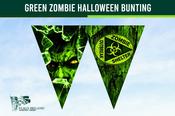 Green Zombie Halloween Bunting image