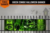 Green Zombie Halloween Banner image