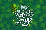 'Happy St. Patrick's Day' Leprechaun Hat &amp; Green Shamrock Flag
