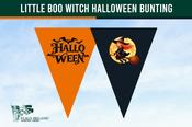 Little Boo Witch Halloween Bunting image