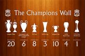 Liverpool FC Champions Wall 2024/25 Flag - Wooden Background