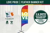 LOVE Pride - Feather Banner Kit (2mtr & 3mtr)