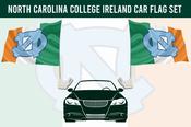 North Carolina College Ireland Car Flag Set image
