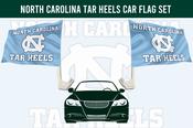 North Carolina Tar Heels Car Fag Set