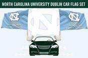 North Carolina University Dublin Car Fag Set