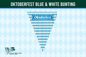 Oktoberfest Blue &amp; White Triangle Bunting image