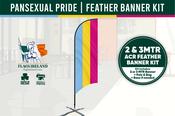 Pansexual Pride - Feather Banner Kit (2mtr &amp; 3mtr)