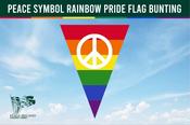 Peace Symbol Rainbow Pride Flag Bunting