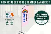 Pride - Be Proud - Feather Banner Kit (2mtr &amp; 3mtr)