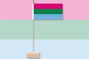 Polysexual Pride Table Flag, Pin &amp; Base