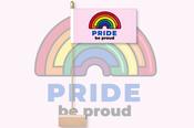 Pride - Be Proud Table Flag, Pin &amp; Base image