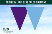 Purple &amp; Light Blue Colour Bunting