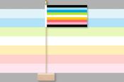 Queer Pride Table Flag, Pin &amp; Base image