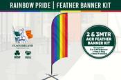 Rainbow Pride - Feather Banner Kit (2mtr &amp; 3mtr)