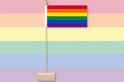 Rainbow Pride Table Flag &amp; Pin image