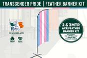 Transgender Pride - Feather Banner Kit (2mtr &amp; 3mtr)