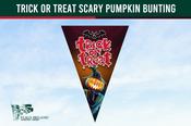 Trick or Treat Scary Pumpkin Bunting