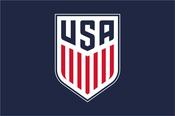 US Men's National Soccer Team Crested Blue Flag image