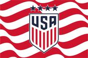 US Women's National Soccer Team Red and White Striped Flag image