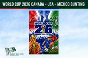 World Cup 2026 Canada - USA - Mexico Flag Bunting - 9 mtr length