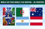 World Cup 2026 Double Flag Bunting ��� 48 Countries - 15 mtr length