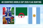48 Countries World Cup 2026 Rectangle Flag Bunting - 22 mtr length
