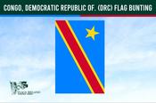 Congo, Democratic Republic of. (DRC) Flag Bunting