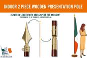 Indoor Wooden Presentation Flagpole &amp; Bases image
