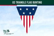USA - United States of America Triangle Flag Bunting